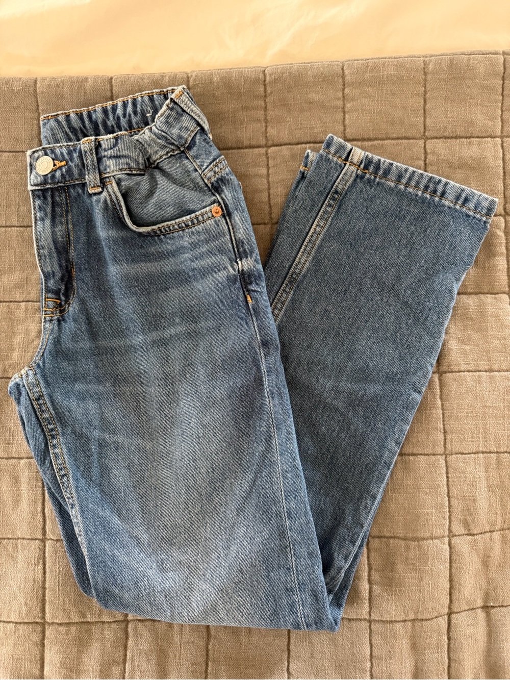 Zara Boys Straight-Leg Blue Denim Jeans - Picture 2 of 3